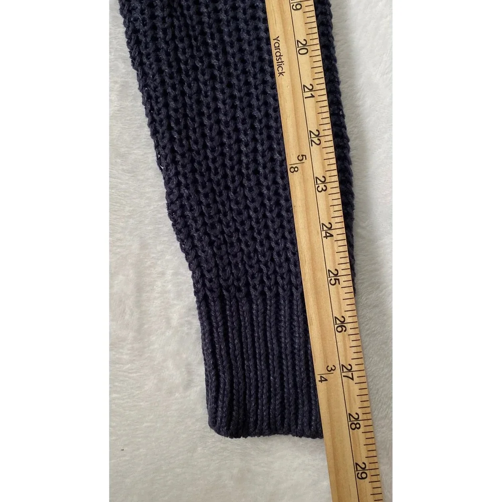 Polo Ralph Lauren Mens Navy Blue 100% Linen Shawl‎ Collar Shaker Knit Sweater L